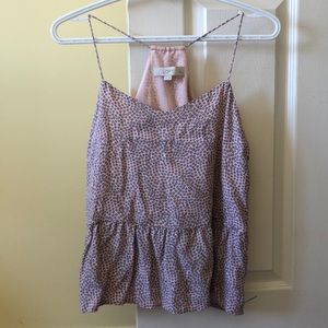 LOFT spaghetti strap peplum top